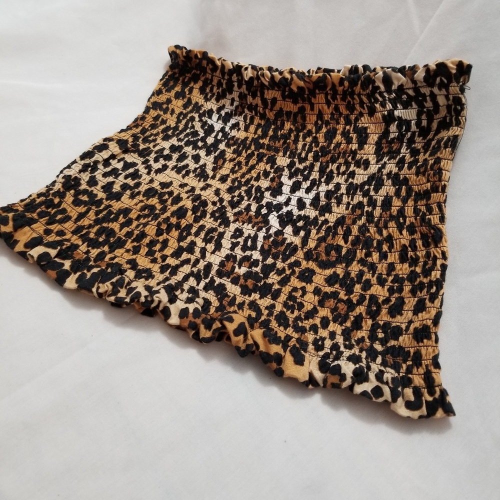 Leopard Print Tube Top for Women/Girls Small